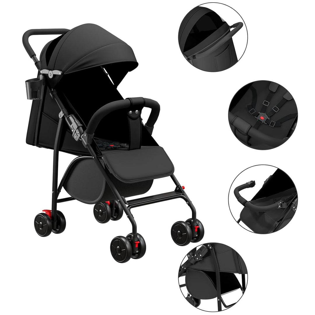 Kindersportwagen,Zusammenklappbarer Kinderwagen,Kinderwagen für jedes Gelände,Klein Zusammenklappbar