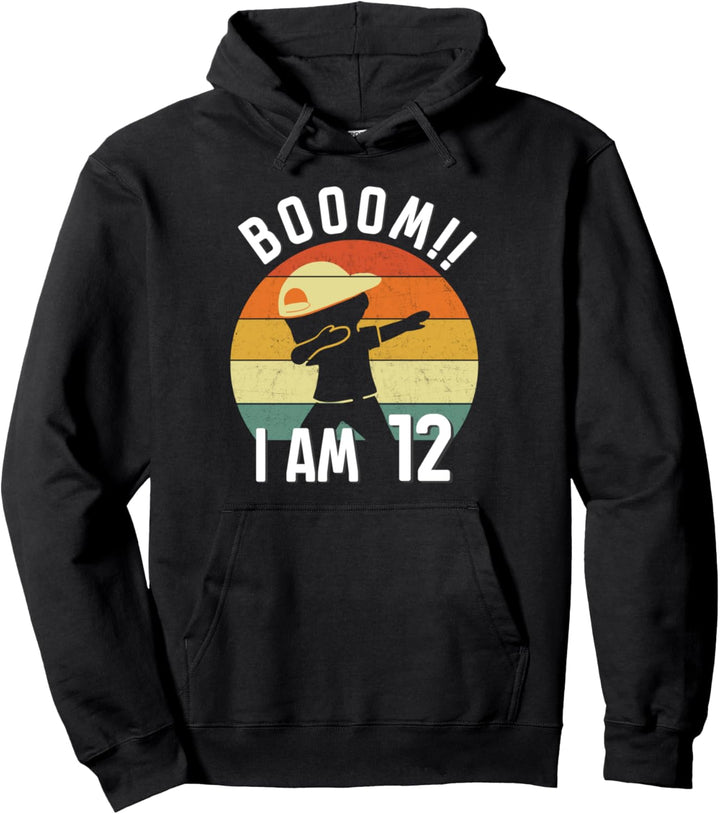 Kinder Dabbing Geburtstag 12 Jahre alt Outfit Jungen Boom! I'm 12 Pullover Hoodie