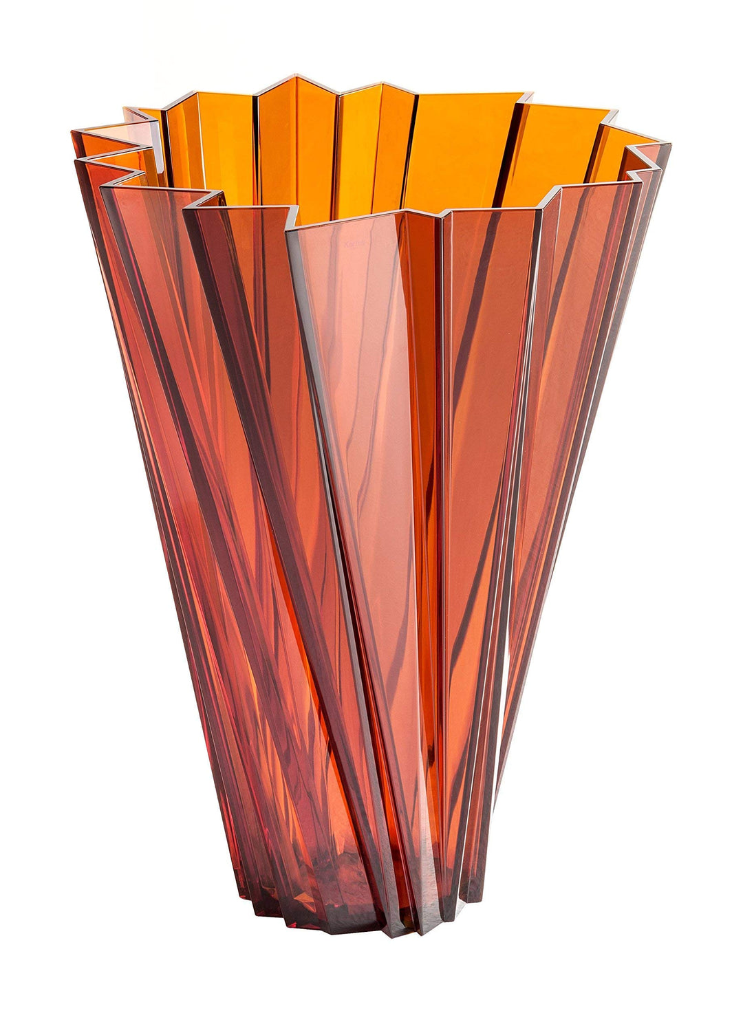 Kartell 1229AM Vase Shanghai, bernstein Ambra, Ambra