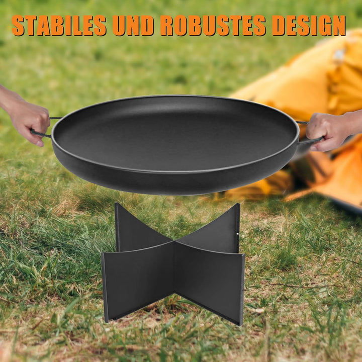 HYCHIKA Feuerschale 60cm Durchmesser,Feuerstelle Feuerkorb Feuertonne Feuerschalen Feuerkörbe für de