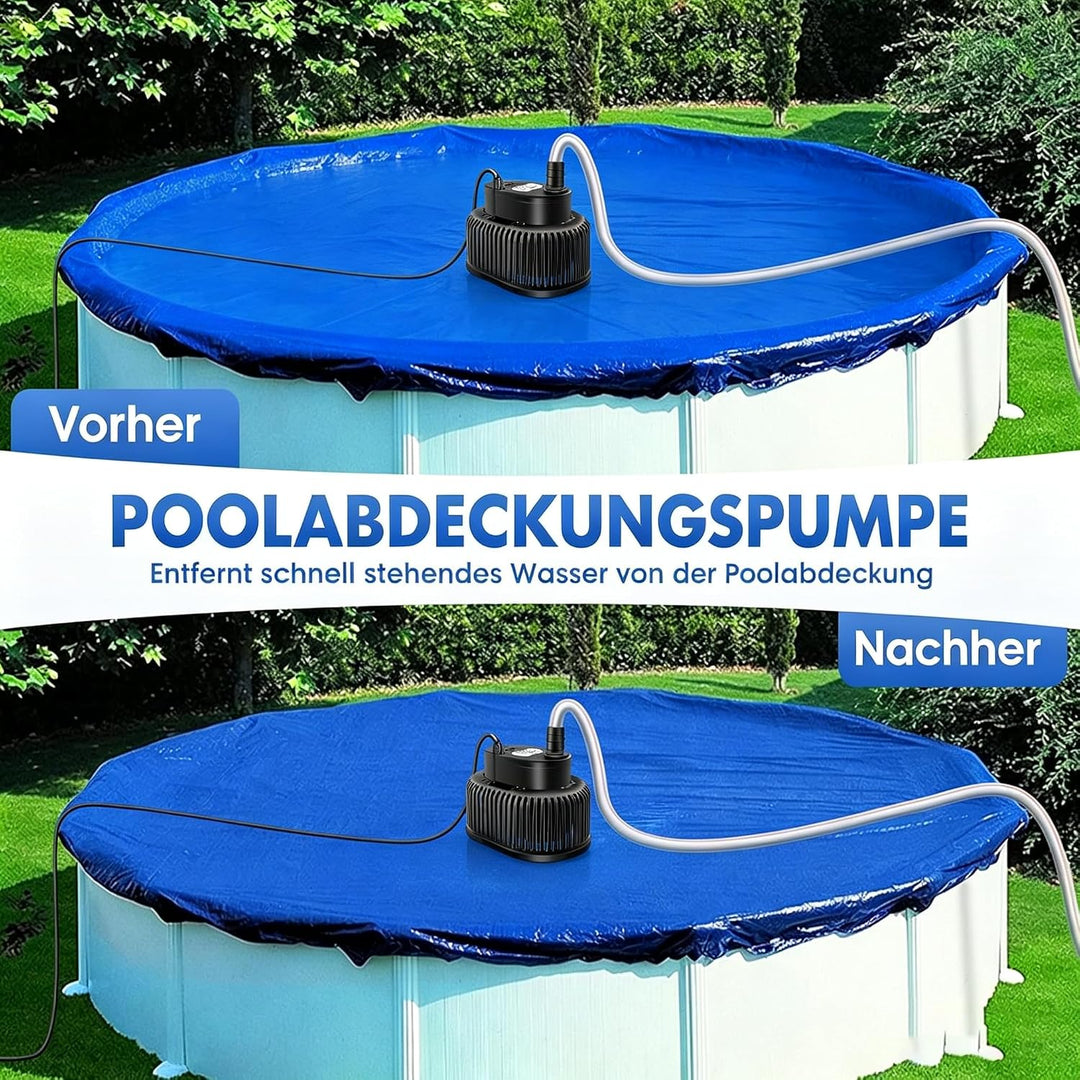 Tauchpumpe, Tauchpumpe Schmutzwasser Regenfasspumpe 75W, automatischer Wasserstands-Sensor, Entwässe