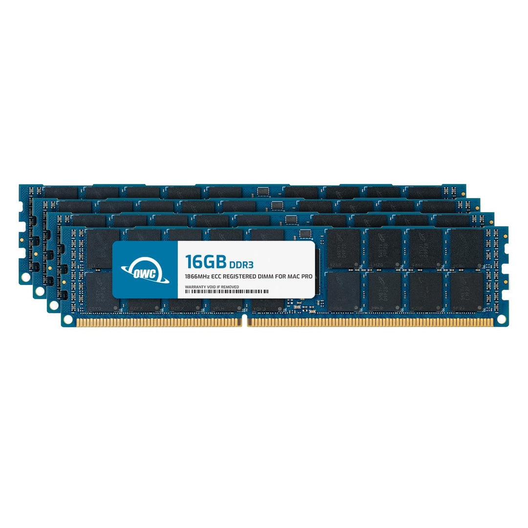 OWC - 64GB Memory Upgrade Kit - 4 x 16GB PC14900 DDR3 ECC-R 1866MHz DIMMs für Mac Pro Late 2013 Mode