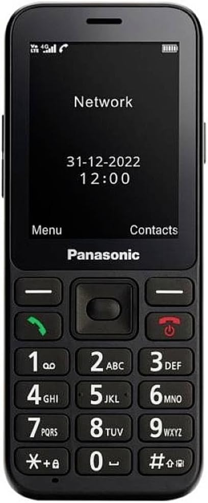 Panasonic KX-TU250EXB 4G Essentials Mobiltelefon, SOS-Notruftaste, Freisprechfunktion, grosses Displ