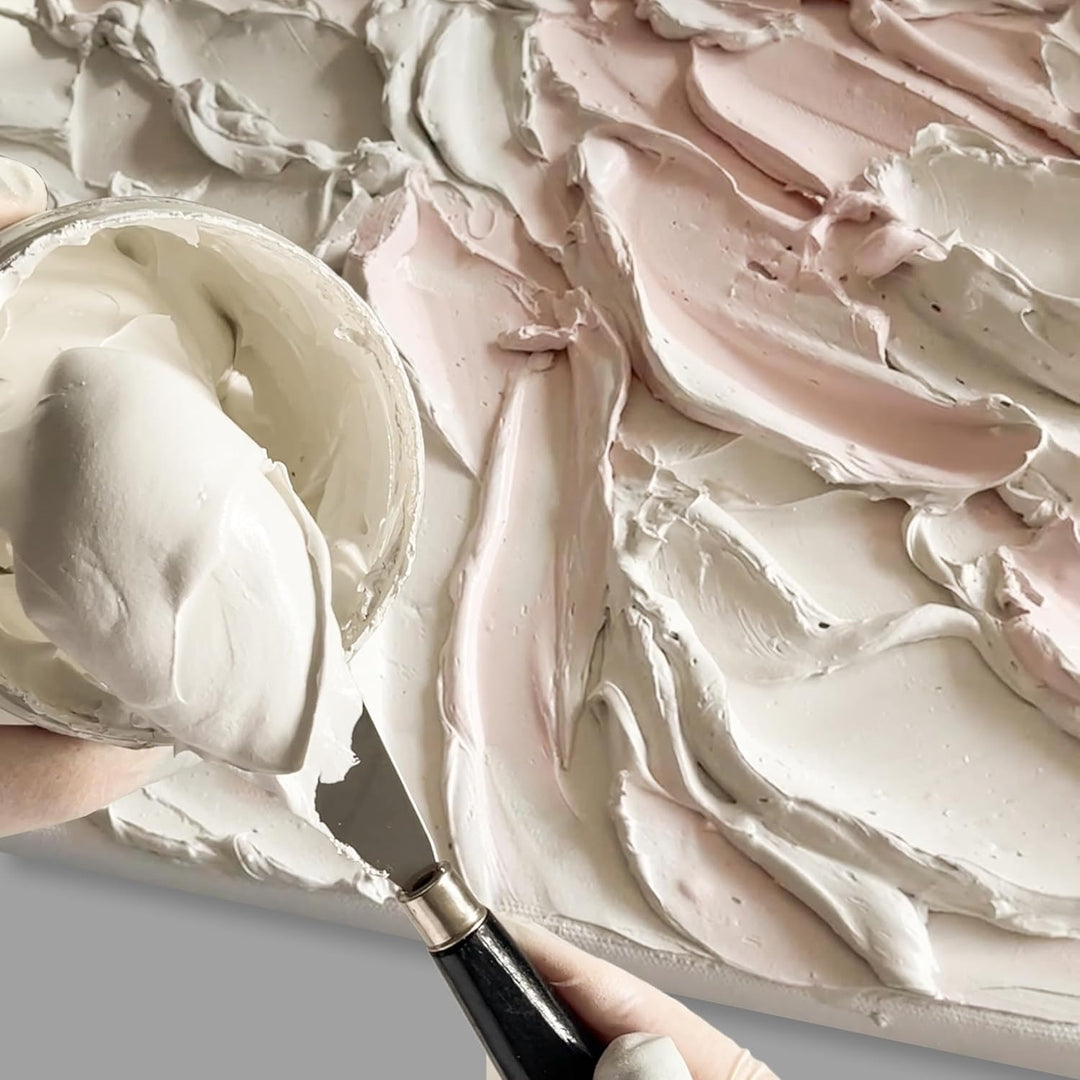 KAMENSKAYA Strukturpaste für Acrylmalerei, 500 ml (815 g) Fein Elfenbein 500 ml, Fein Elfenbein 500
