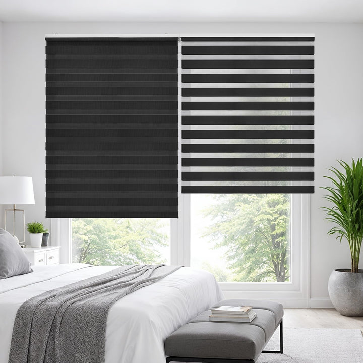 STORESDECO Doppelrollo, Duo Rollo für Fenster und Türen, Zebra Rollo Lichtdurchlässig und verdunkeln
