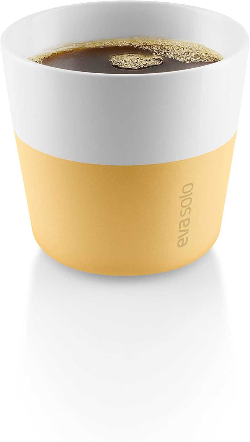 EVA SOLO | 2 Lungo-Becher Golden Sand | Gut zu halten durch Silikonbeschichtung | Golden Sand 230 mi