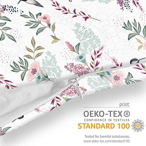 VOID Kolibri Blumen Kissenbezug Kissenhülle Sofakissen Kissen Deko Outdoor-Kissen Dekokissen, Kissen