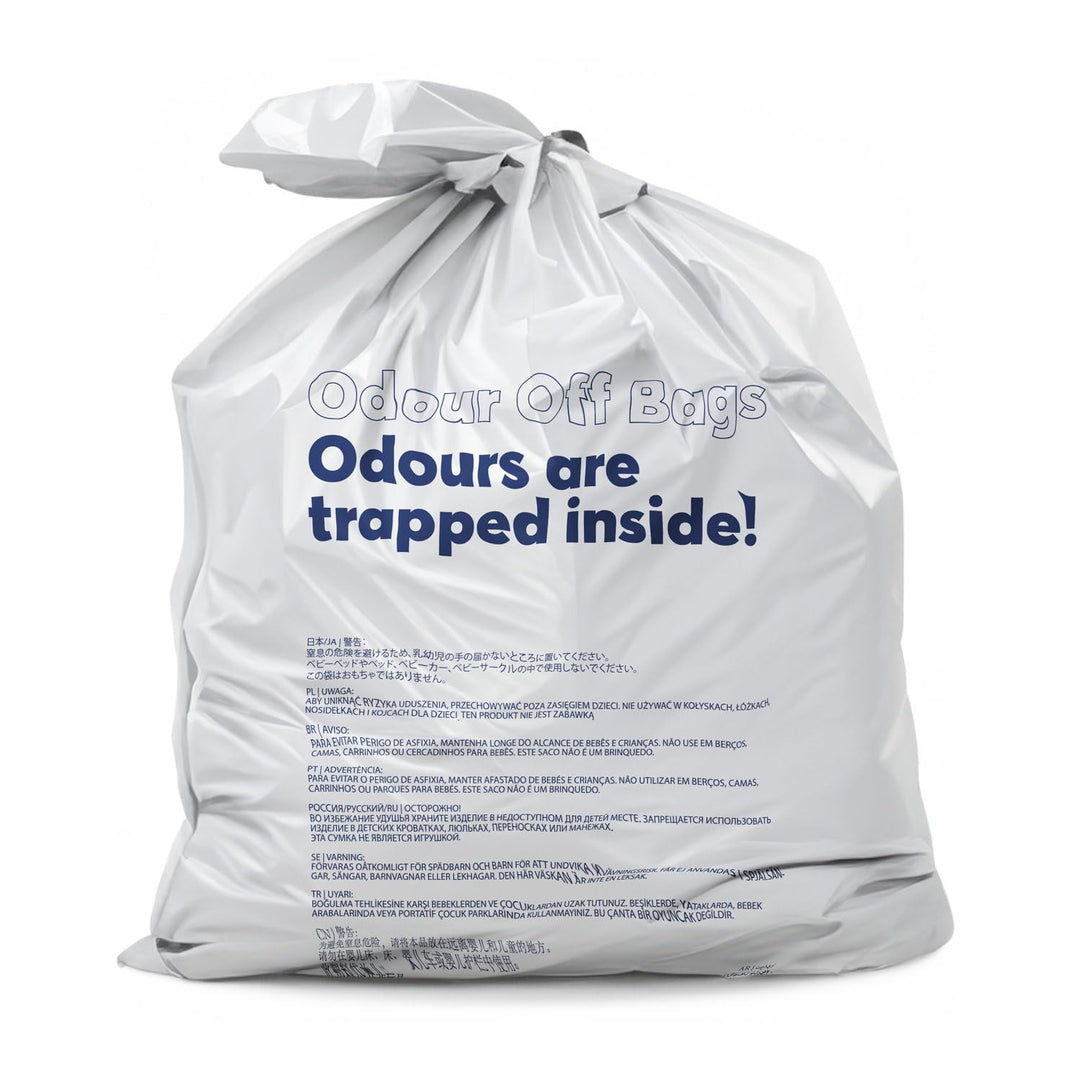 Chicco Odour Off Pouches, Toilettenfresser Beutel, Teleskop Müllbeutel, dreilagiges stabiles Materia