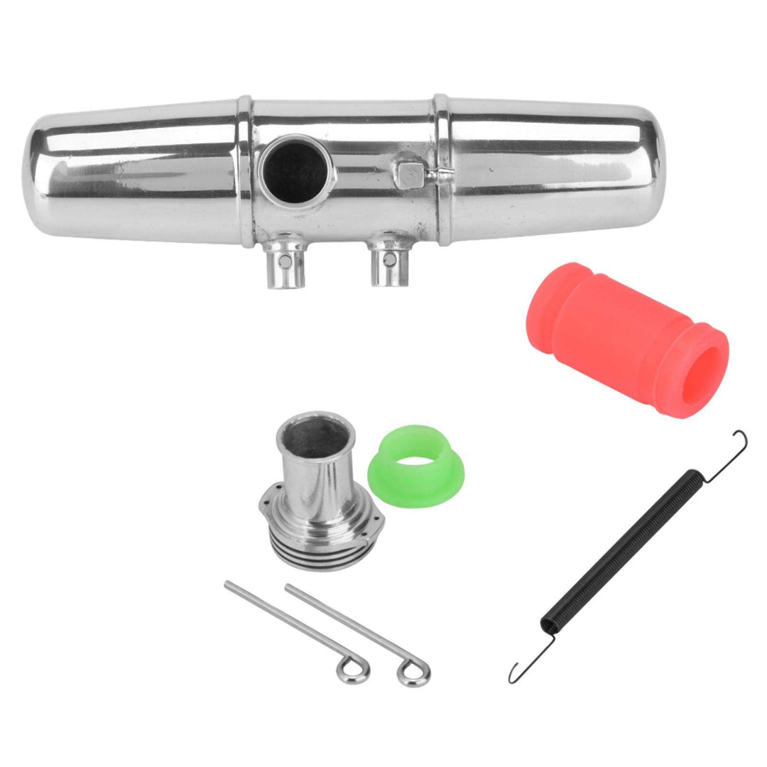 RC-Auspuffrohr, Upgrade-Aluminiumlegierung-Doppelauspuff-Verbindungsrohr für HPI Savage 4,6/5,9 1/8
