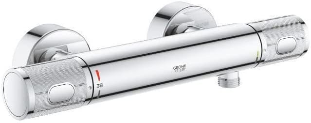 GROHE Precision Feel - Thermostat- Brausearmatur (wassersparend, mit Rändelstruktur, Verbrühschutz,