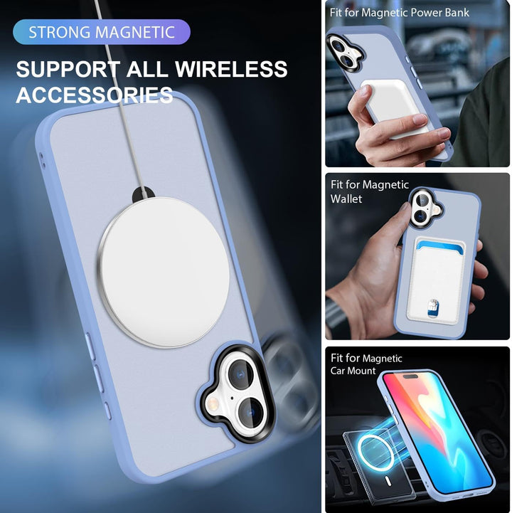 Verco Magnetischer Ring Ständer für iPhone 17 Hülle, kompatibel mit MagSafe Stossfest Luxury Translu