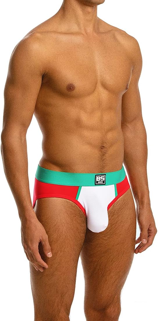 BSHETR Herren-Unterwäsche, Unterhosen Männer Slips, 3er-Pack, 5er-Pack, Netzstoff, niedrige Taille,