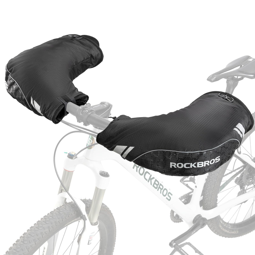 ROCKBROS Lenkerstulpen Lenker Handschuhe für Fahrrad Motorrad Roller Scooter Gefüttert Winddicht Was