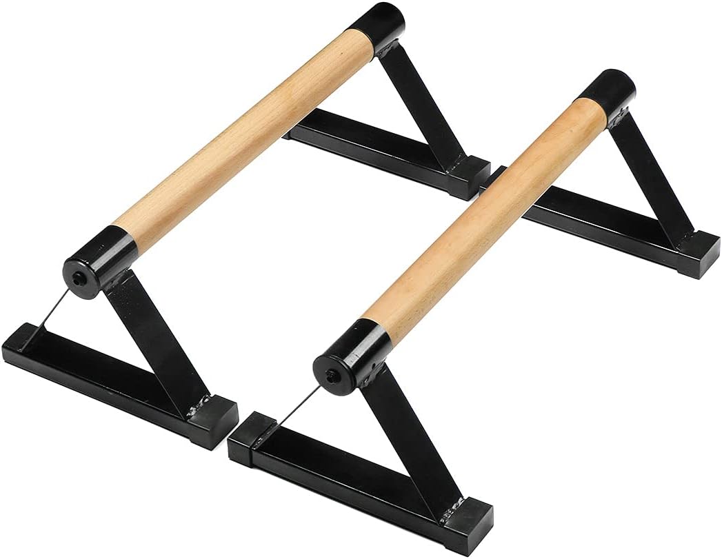 Holz-Parallettes, Liegestützstange aus Holz, Liegestütze, Liegestütz-Ständer, Muskeltraining, Fitnes