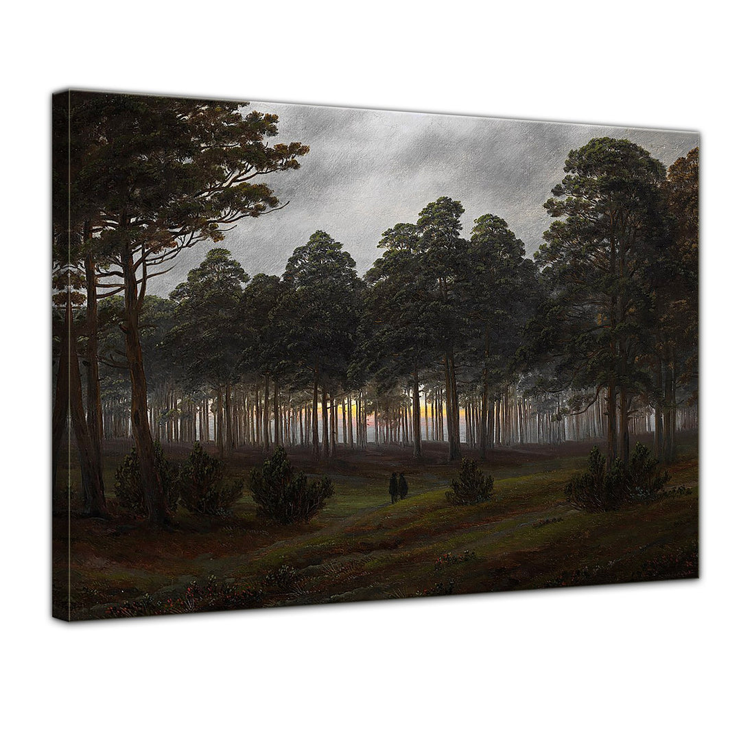 Bilderdepot24 Bild auf Leinwand | Caspar David Friedrich Tageszeitenzyklus, Der Abend in 80x60 cm al