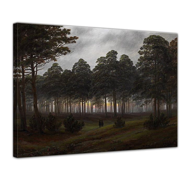 Bilderdepot24 Bild auf Leinwand | Caspar David Friedrich Tageszeitenzyklus, Der Abend in 80x60 cm al
