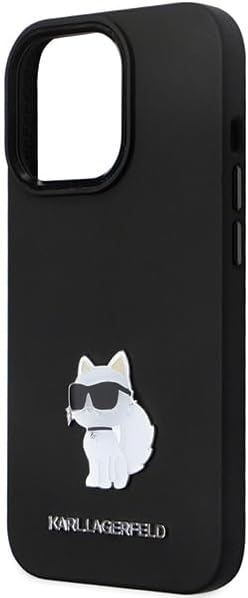 Karl Lagerfeld KLHCP14LSMHCNPK Hülle für iPhone 14 Pro 6.1" Schwarz hardcase Silicone C Metal Pin