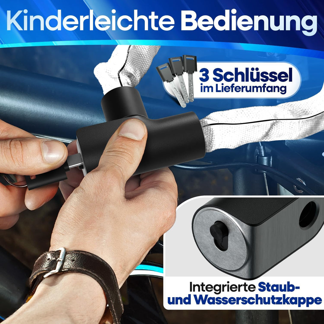 NEXTCOVER® Fahrradschloss LockOne mit Schlüssel I - [SAFESECURE] Fahrradschloss hohe Sicherheit I ro