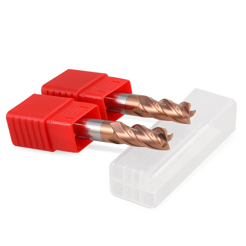 10mm Fräsende Mühle Wolframkarbid 4-Ausschnitt, 25mm Schneidlänge 2-Stücke TiSiN Beschichtung Vollha