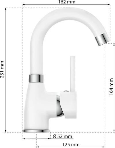 EISL Waschtischarmatur FUTURA, energiesparende Waschbeckenarmatur, 360° schwenkbarer Wasserhahn Bad,