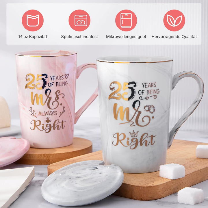 Silberhochzeit Geschenk, Geschenke zur Silberhochzeit, 25 Hochzeitstag Geschenke für Frauen Männer P