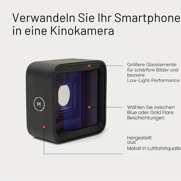 Moment 1.33x Anamorphic Mobile Lens | anamorphotisches Objektiv für Smartphone-Kamera | Kompatibel m