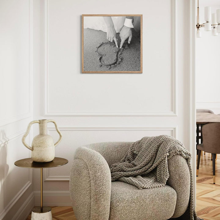 CABBEL 1x Bilderrahmen 60x60 cm Eiche Rahmen 1-Pack | Dokumentenrahmen, Collage, Poster | MDF Holz-P