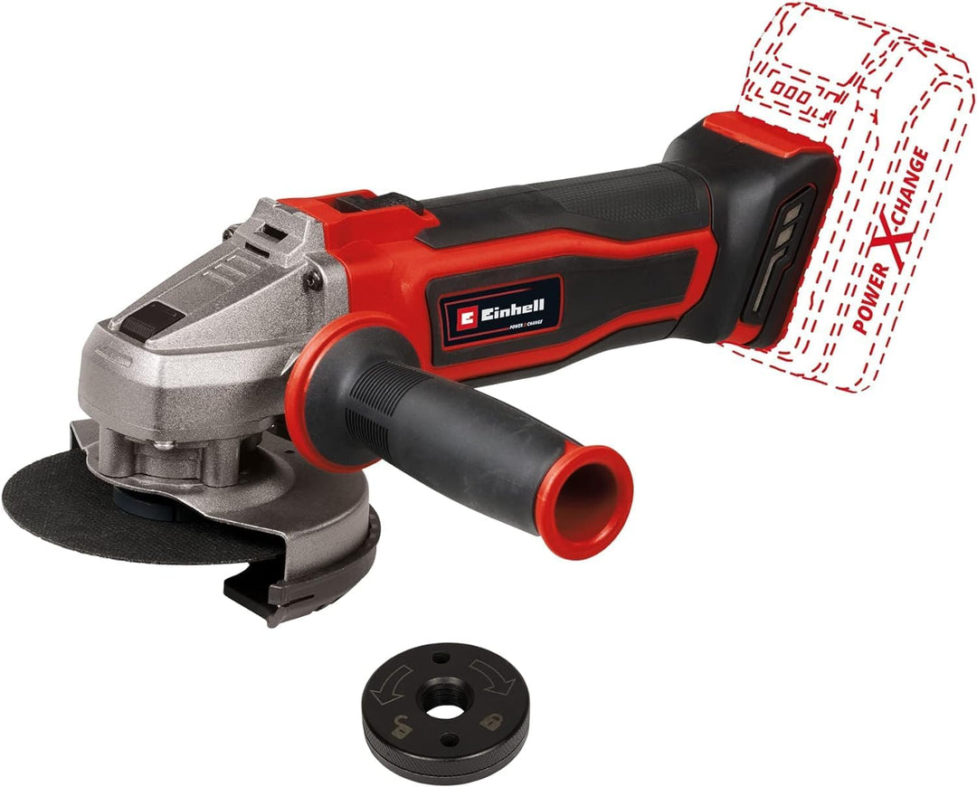 Einhell Akku-Winkelschleifer TE-AG 18/115 Q Li-Solo Power X-Change (18V, Ø115 mm, 28 mm Schnitttiefe