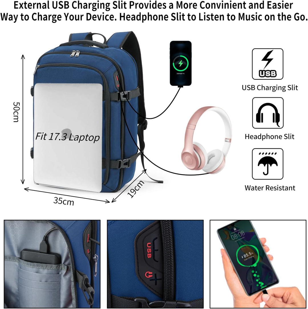 Della Gao Laptop-Rucksack Reiserucksack Anti-Diebstahl-Rucksack Männer und Frauen, wasserdichter Ruc