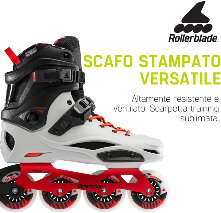Rollerblade Herren Rb Pro X Inlineskate 280 Grey/Warm Red, 280 Grey/Warm Red