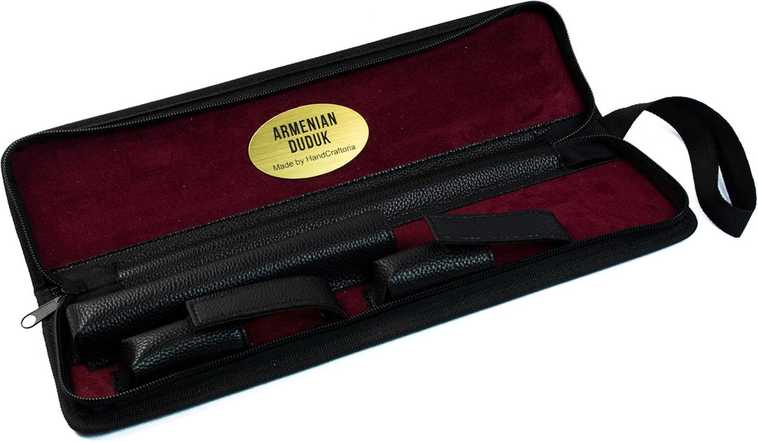 Armenisches Duduk-Instrument aus Aprikosenholz mit Öko-Ledertasche
