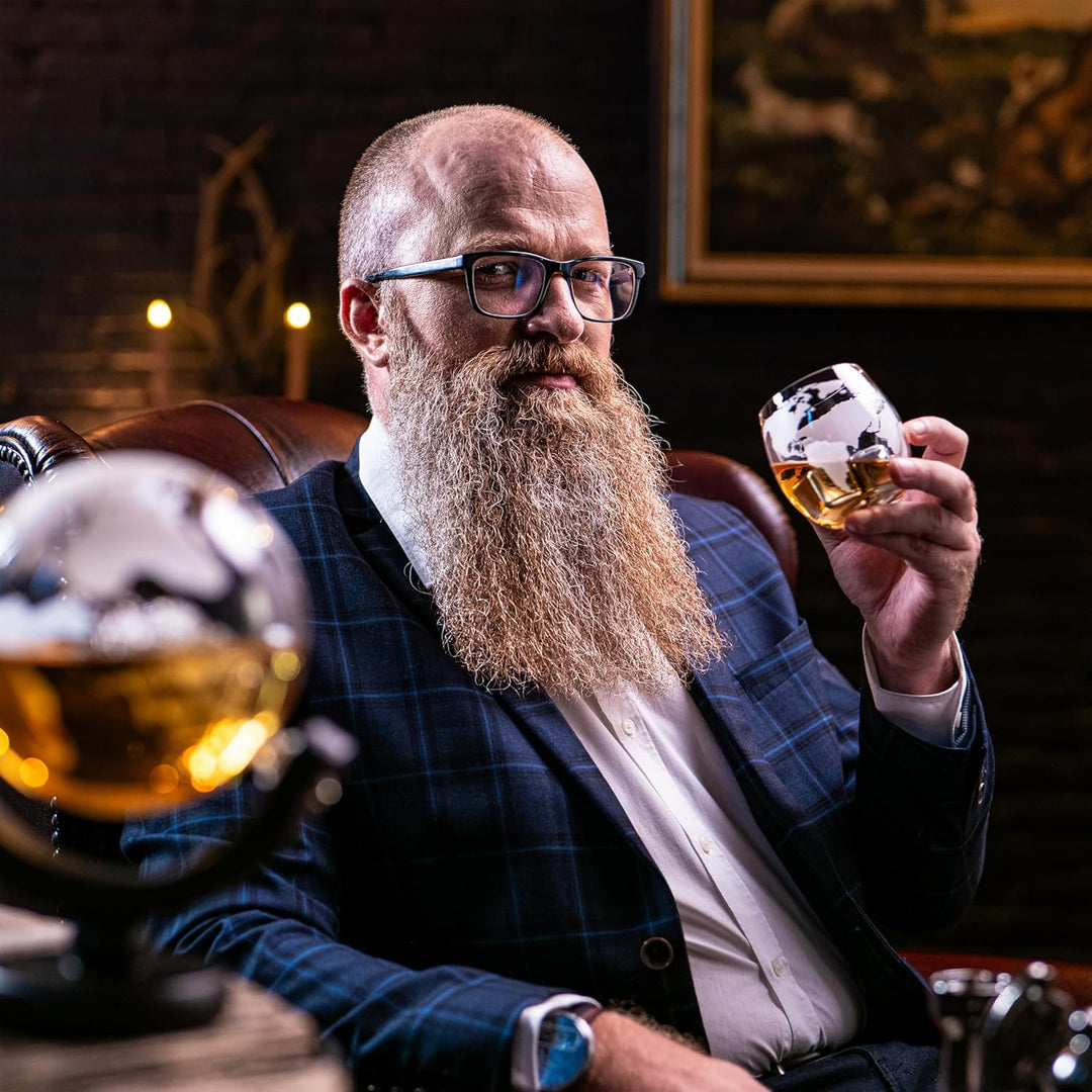 Whisiskey - Whisky Karaffe - Globus - Dekanter - Whiskey Set - 900ML - Geschenke für Männer - Männer