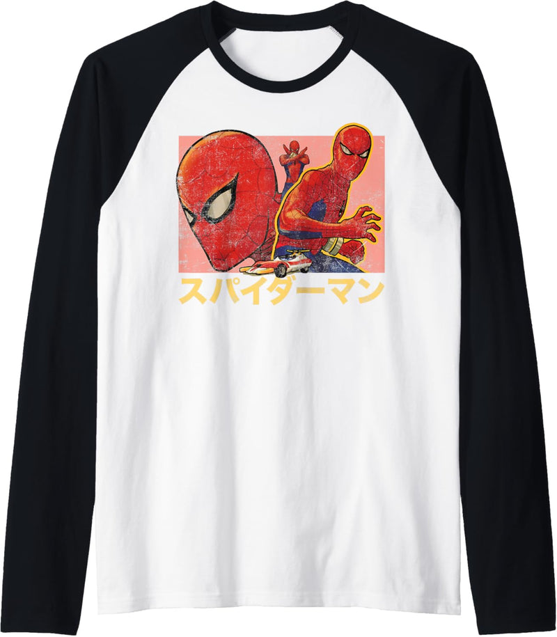 Marvel Spider-Man Kanji Collage Raglan