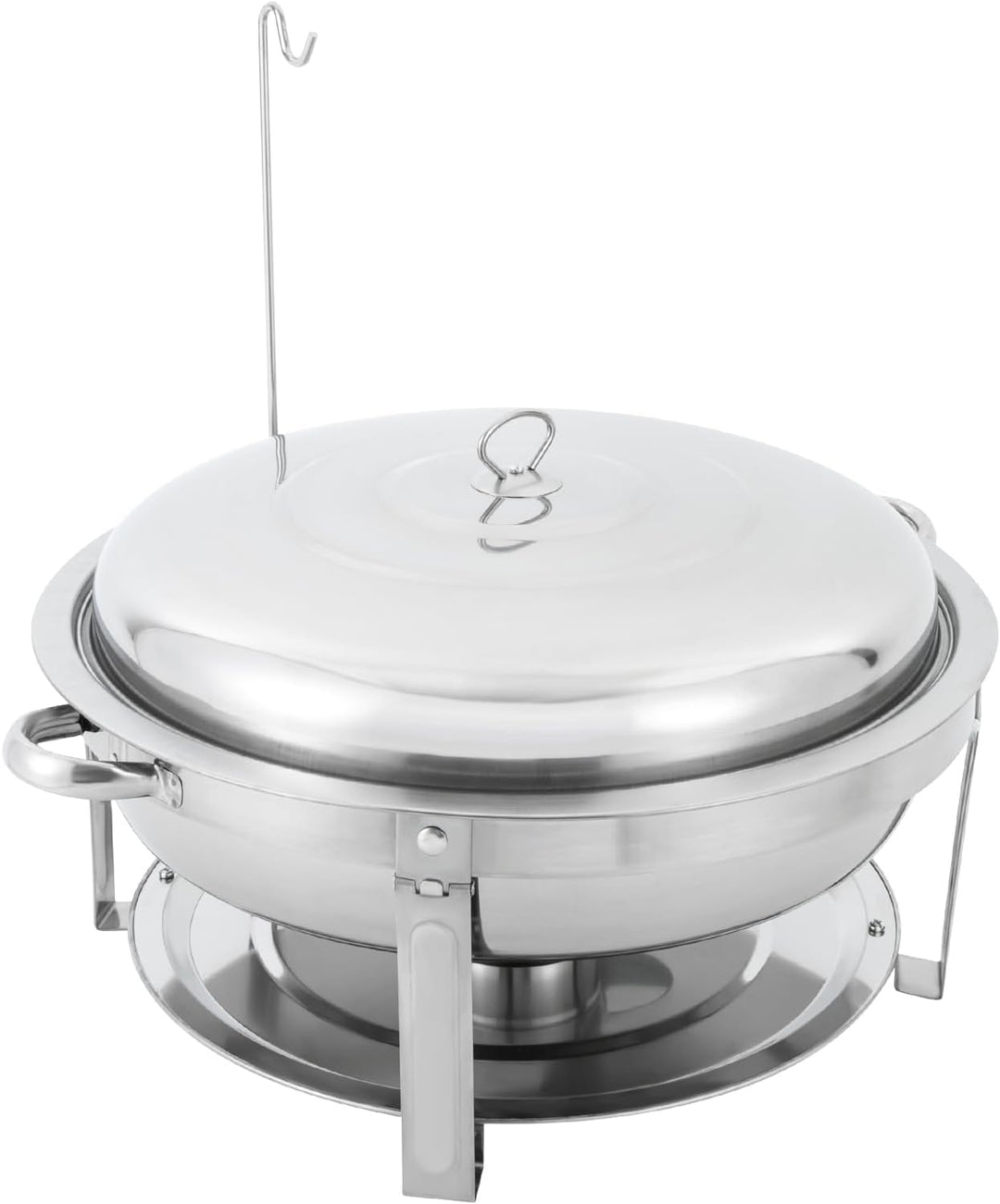 Runder Chafing Dish 9 Liter, Edelstahl Speisenwärmer mit Deckel Wärmebehälter Lebensmittel Warmer fü