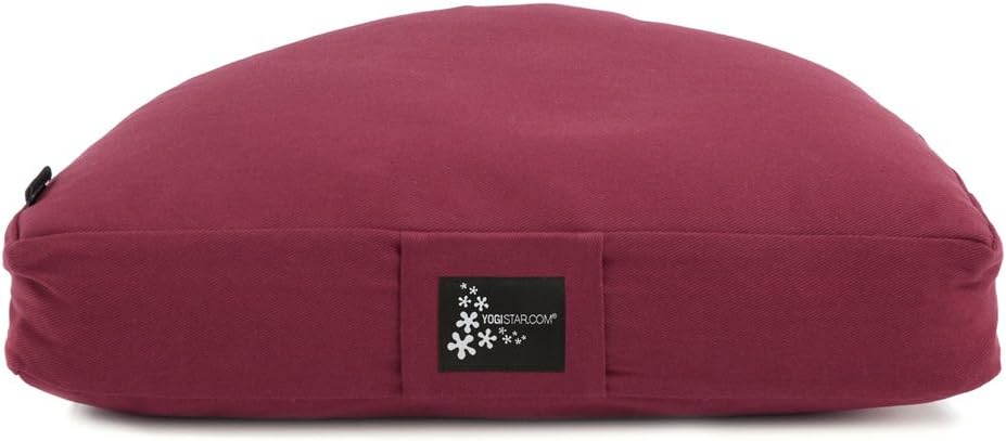 Yogistar Meditationskissen - Halbmond (41 x 22 x 8 cm) bordeaux, bordeaux