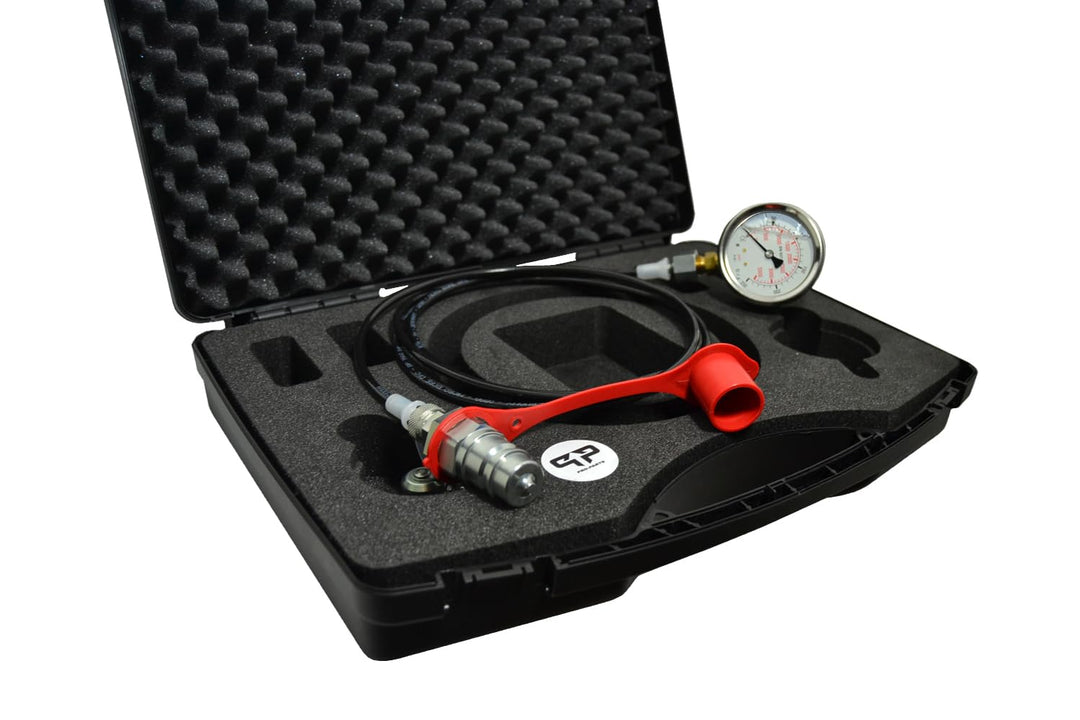 Hydraulik Druckprüfer mit 250 bar Manometer und SVK Steckkupplung im Koffer Hydraulikdrucktester
