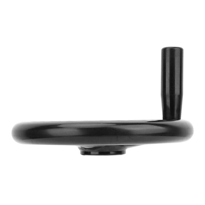 200 * 18mm Handrad Schwarz Pulverbeschichtet 3 Speichen Bakelit Handrad mit Handkurbel für Fräsmasch