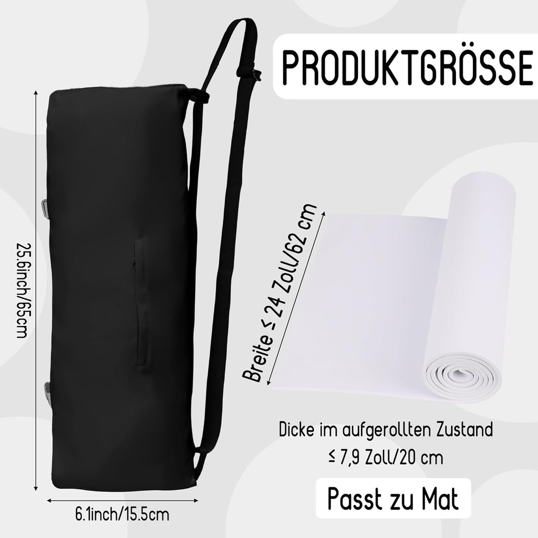 Wasserdichte Yogatasche für Damen mit Nassfach Flaschenhalter Durchgehendem Verstellbarer Schultergu