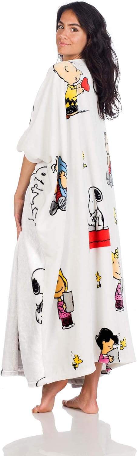 Kanguru Peanuts Snoopy Decke, Polyester, Weiss MOMONGA, 120x120 cm 120x120 cm Momonga Peanuts, 120x1