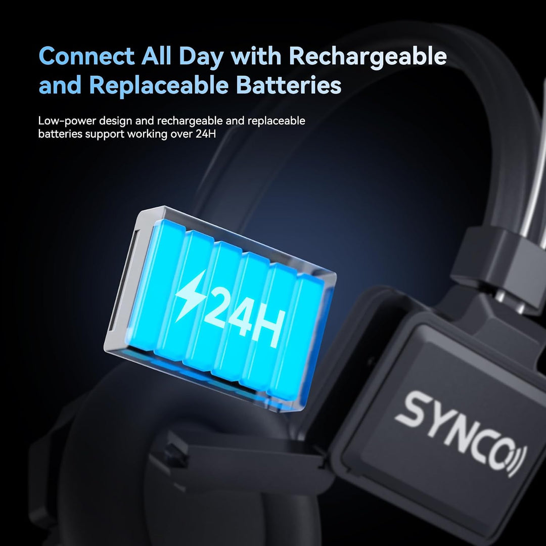 SYNCO Xtalk Xpro9 Intercom-Headset-System, Kommunikations-Headset 2,4 GHz, 1640 Fuss / 500 m Reichwe