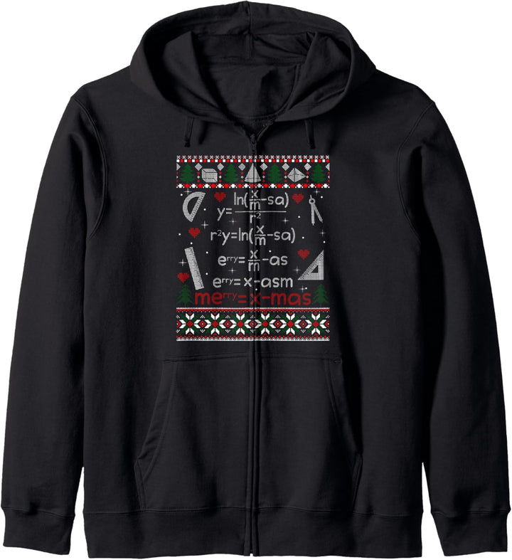 Lustiger Mathematik-Pullover mit hässlichem Weihnachtsmotiv, Frohe Weihnachten in Mathematik Kapuzen