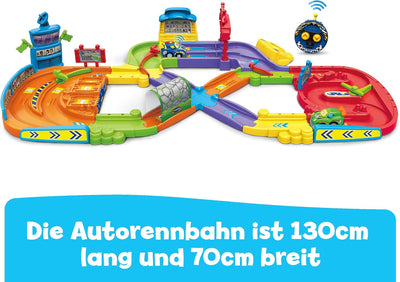 VTech Baby Tut Tut Baby Flitzer - RC Autorennbahn – Interaktives Spielset mit Rennwagen, Musik, span