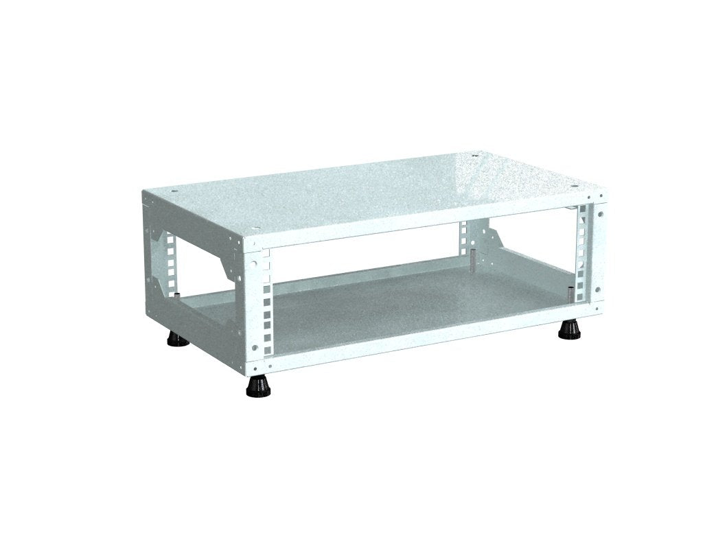 Rack Magic - 3HE Mini 19" Rackschrank - 290mm Tiefe - Lichtgrau - 19 Zoll Serverschrank - Rack Schra