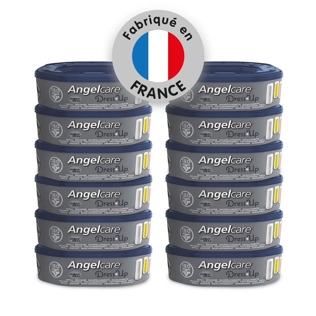 Angelcare Original Nachfüllkassetten Classic/Dress-Up XL, 12er-Pack, 5x weniger Folienverbrauch 12 s