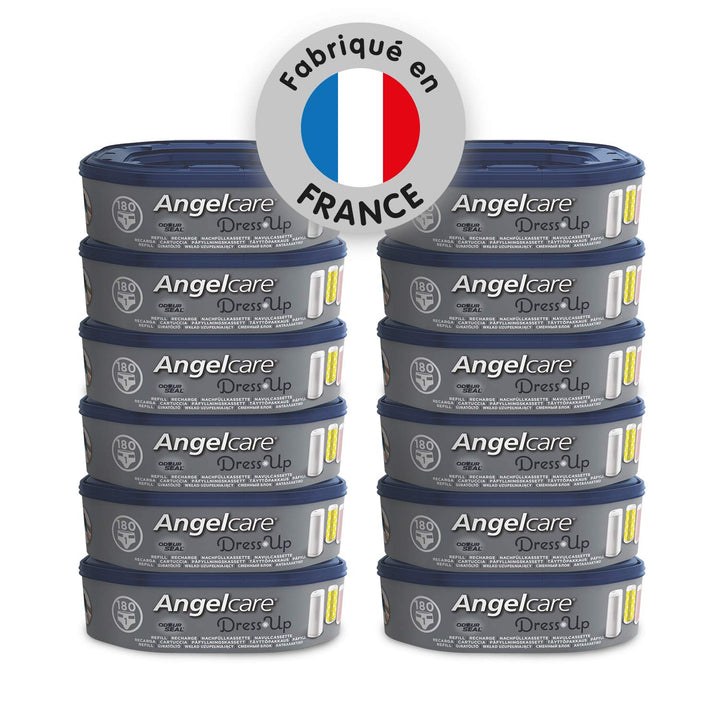 Angelcare Original Nachfüllkassetten Classic/Dress-Up XL, 12er-Pack, 5x weniger Folienverbrauch 12 s