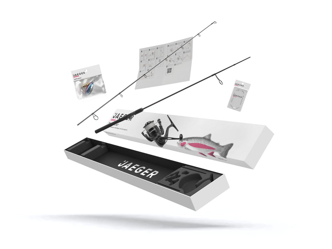 Forellen Angelset Trout GO KIT 2 – Komplettes Angelset mit Rute, Rolle, Köder & Schnur – Ready-to-Go