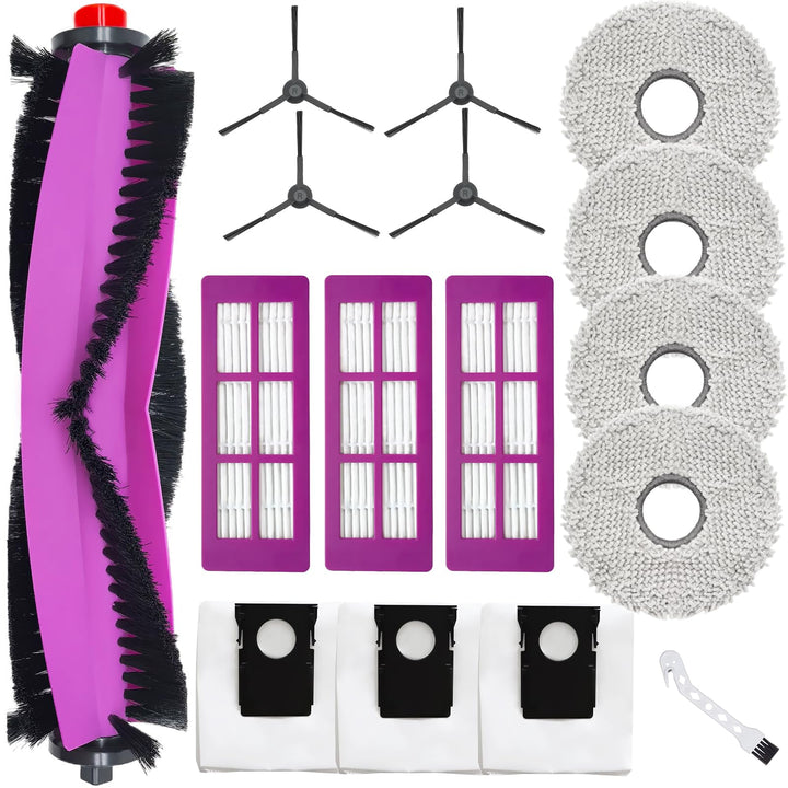 Ersatzteil für Eureka J15 Pro Ultra Staubsauger Zubehör Set, Hauptbürste,4 Wischtücher,3 Staubbeutel