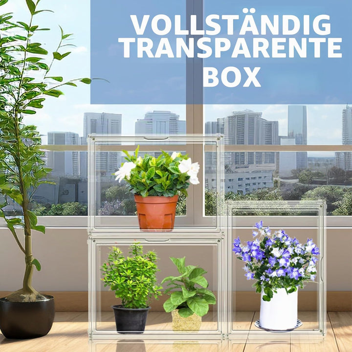 Stapelbare hohe Stiefel Schuh Aufbewahrung Boxen, Acryl Display Case Transparent Plastik Stapelbare