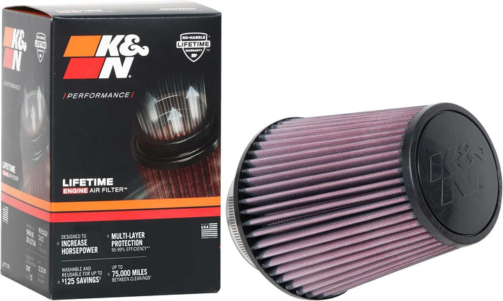 K&N Universeller Klemm-Lufteinlassfilter: Hochleistung, Premium, waschbar, Ersatzfilter: Flanschdurc