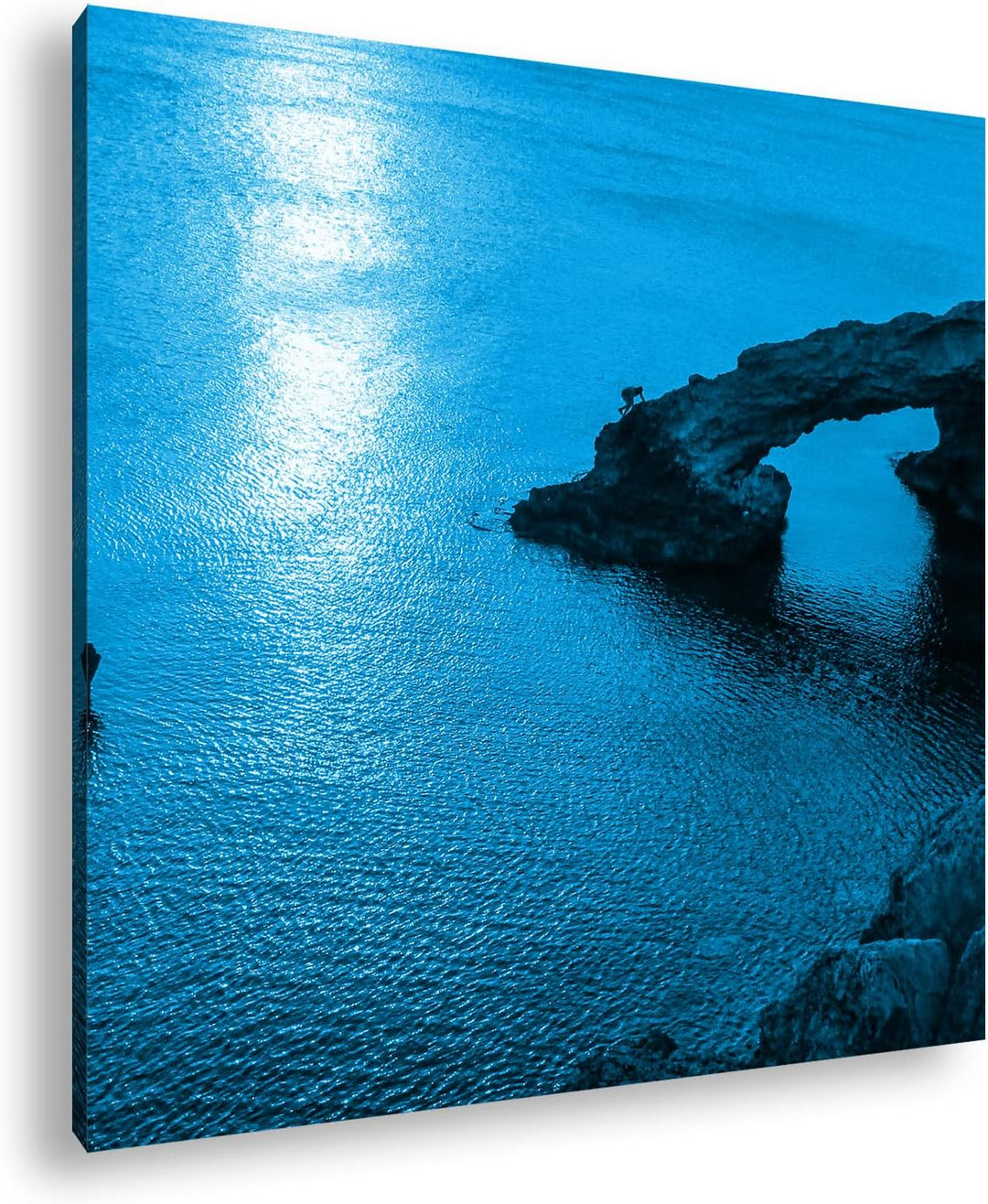 deyoli Romantsicher Sonnenuntergang an Einer Felsenküste Format: 60x60 Effekt: Zeichnung als Leinwan